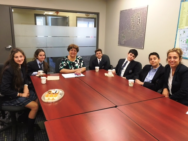 Our High School students visit City Hall.