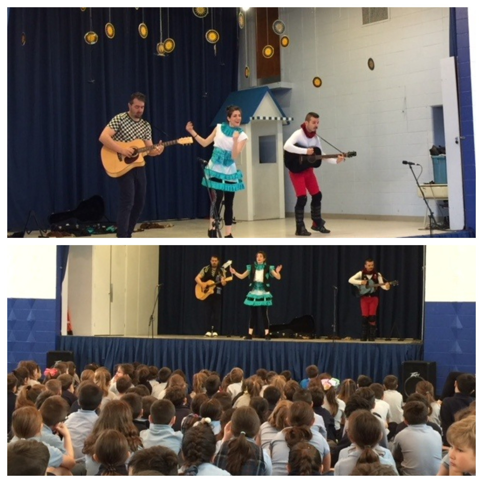 Hippo, a theater troupe from Greece, entertains our students.