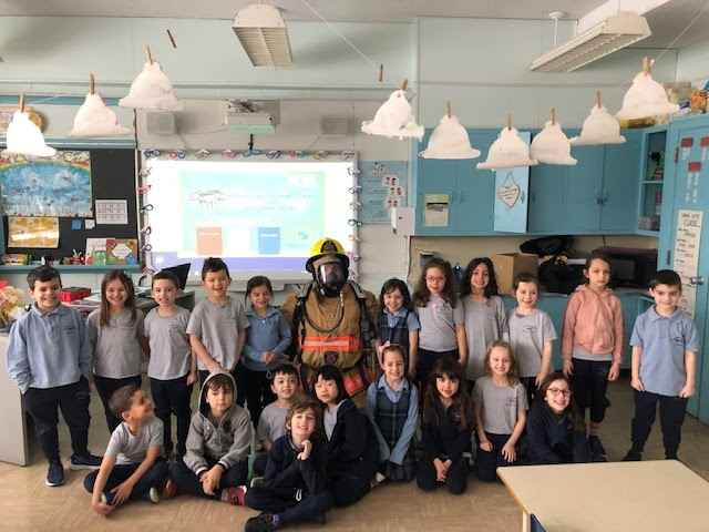 Firemen visit the Socrates III campus