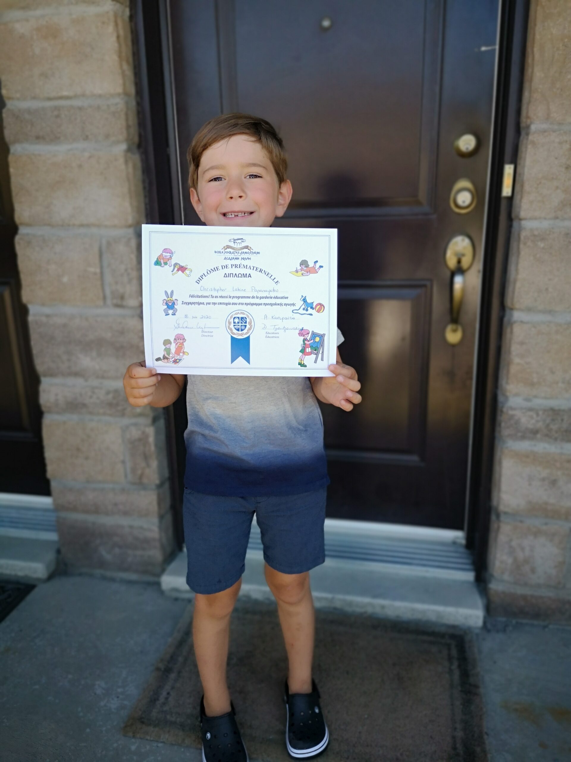 Sympathique remise de diplômes au préscolaire 4 ans