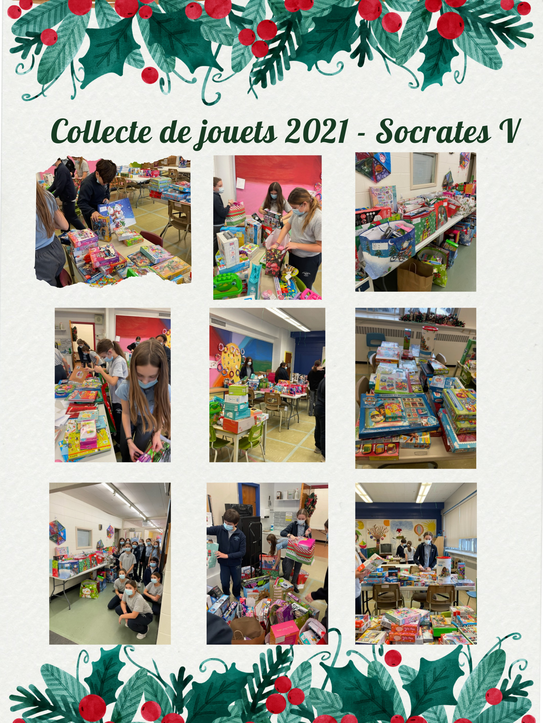 Collecte de cadeaux au campus Socrates V