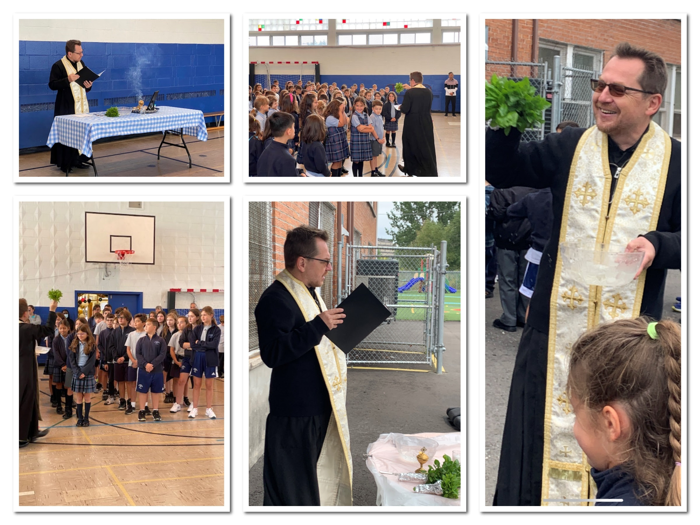 The traditional blessing of our school!