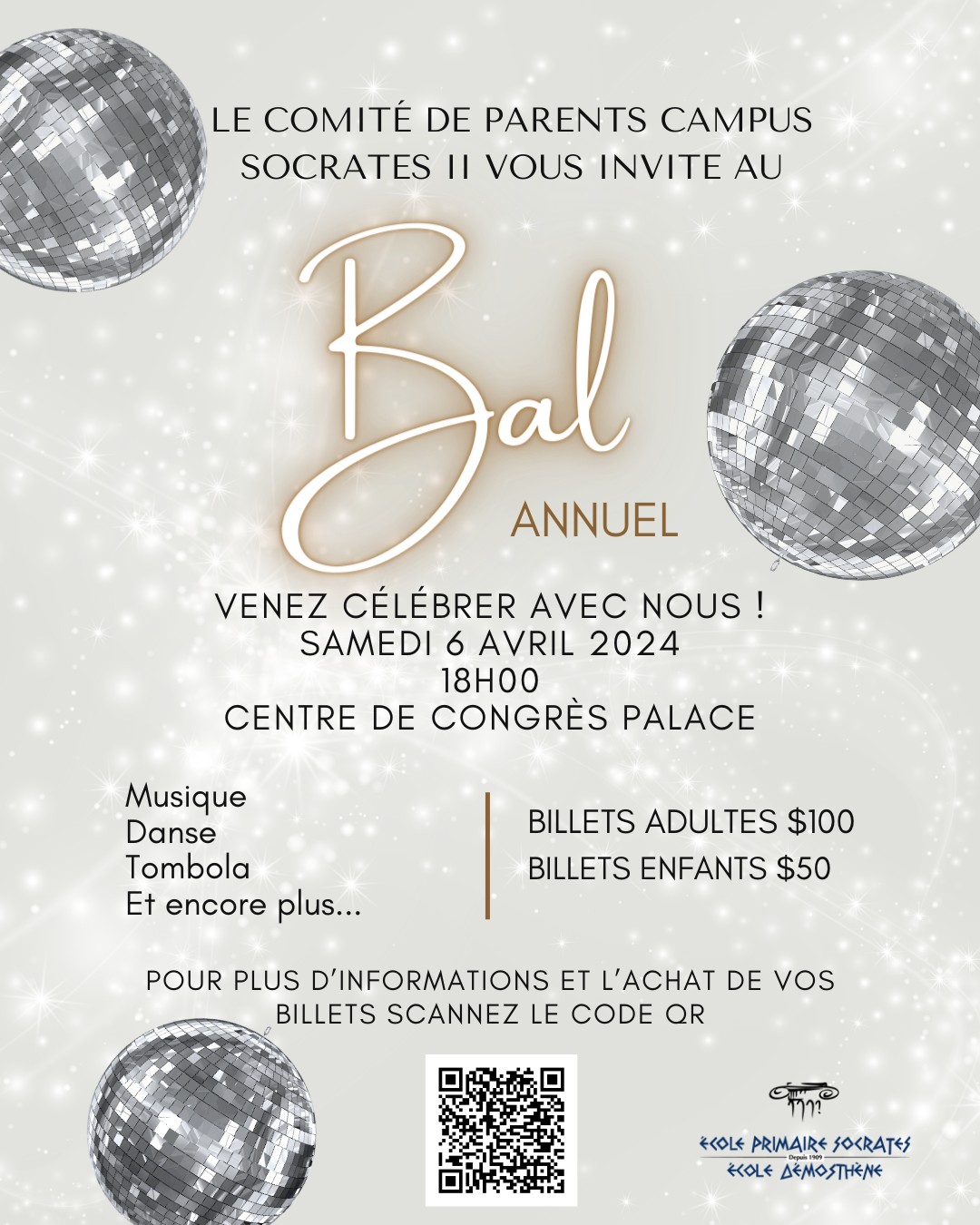 Le comité de parents du campus Socrates II vous convie au Bal Annuel !